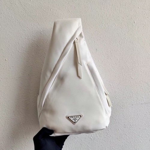 Prada Sac en cuir brossé 2VH092 blanc