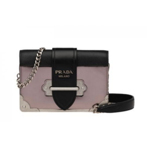 Prada Cahier sac en cuir de veau 1BH018 rose