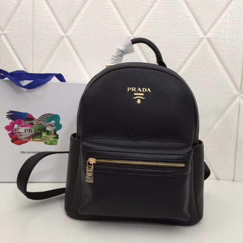 Prada Sac à dos en cuir de veau 2819 noir