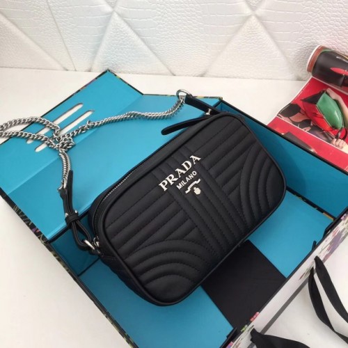 Prada Sac en cuir de veau 183 noir