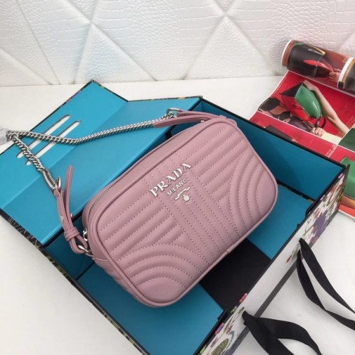Prada Sac en cuir de veau 183 rose