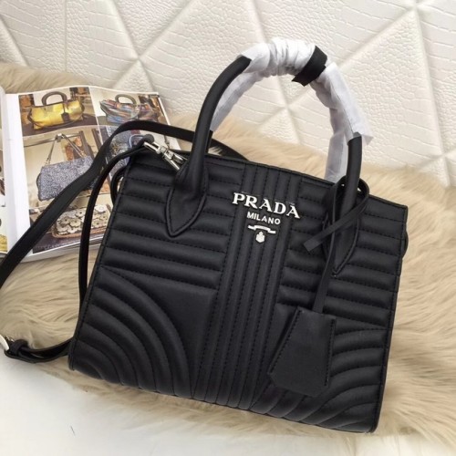 Prada Sac en cuir de veau 1BA045 noir