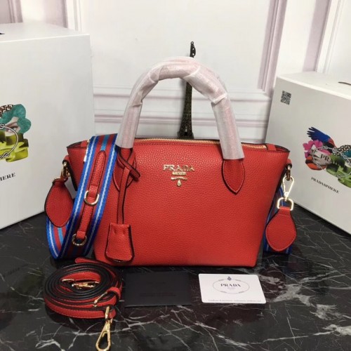 Prada Sac en cuir de veau 1BA111 rouge