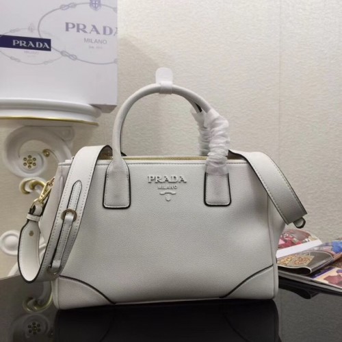 Prada Sac en cuir de veau 1BA2019 blanc