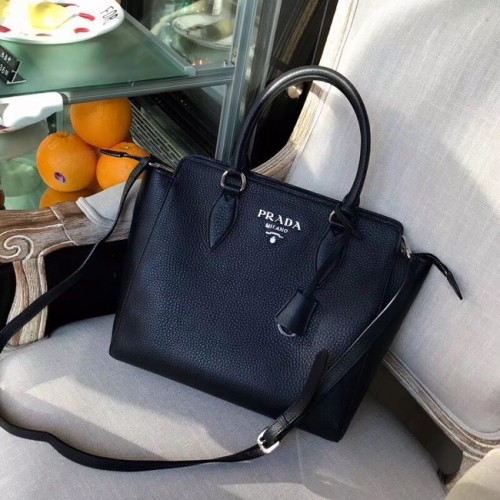 Prada Sac en cuir de veau 1BH106 noir