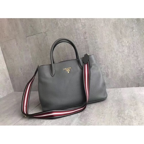 Prada Sac en cuir de veau BN1579 gris