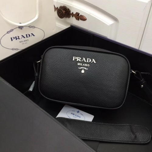 Prada Sac à bandoulière en cuir de veau 1841 noir