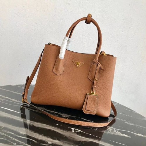 Sac en peau de cerf Prada 1BG008 marron