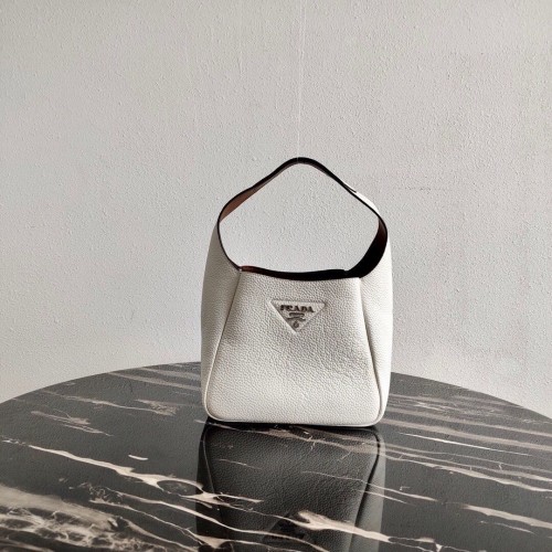 Prada Sac fourre-tout en peau de cerf 1BC127 Blanc