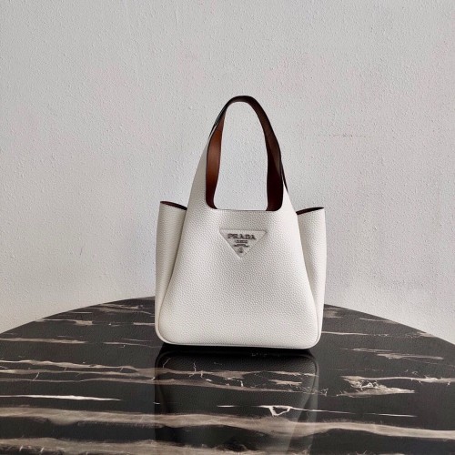 Prada Sac fourre-tout en peau de cerf 1BG335 Blanc