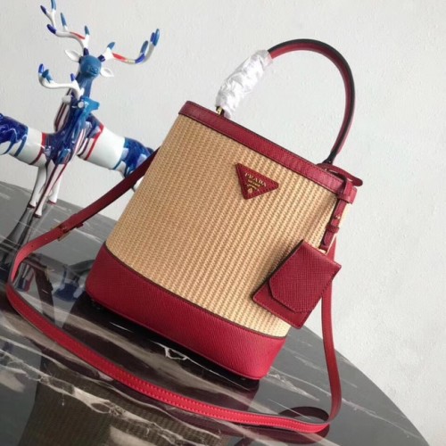 Sac Prada Double Medium 1BA210 rouge