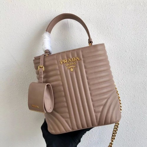 Prada Double Saffiano Sac En Cuir De Veau Original 1BA212 Rose