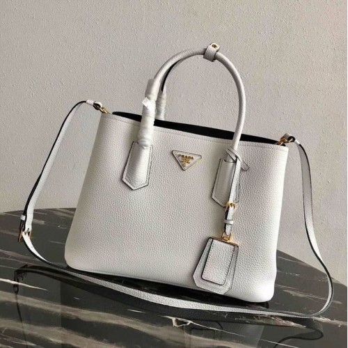 Sac en peau de cerf Prada 1BG008 1BG008 blanc