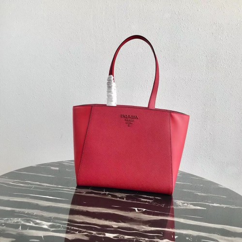 Prada Emblème Saffiano sac en cuir 1BG288 rouge
