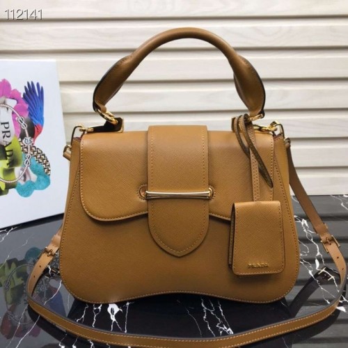 Prada Emblème Saffiano sac en cuir 1BN005 tan