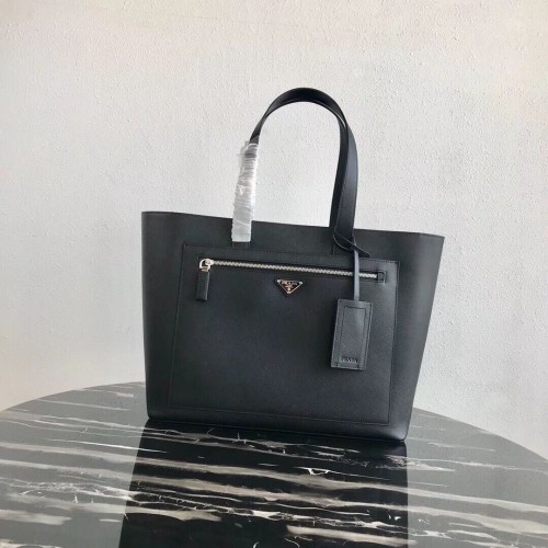 Prada Emblème Saffiano sac en cuir 2VE015 noir