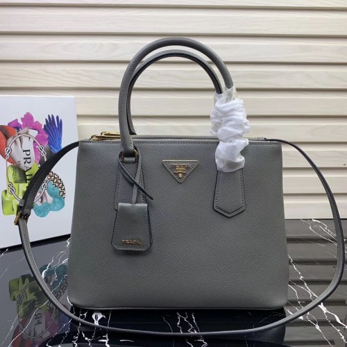 Prada Galleria Sac en cuir Saffiano 1BA232 Gris