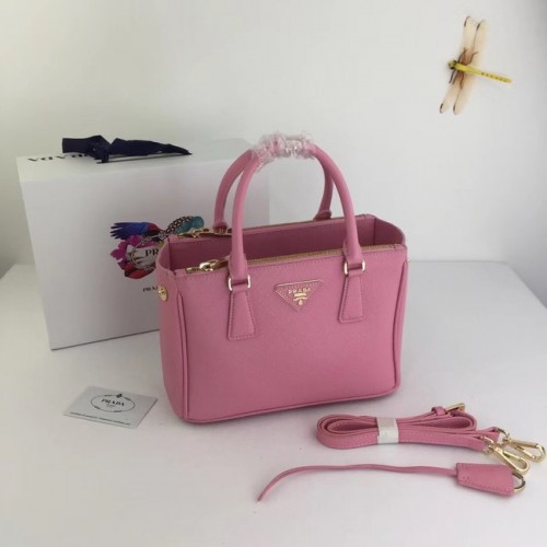Prada Galleria petit sac en cuir Saffiano BN2316 rose
