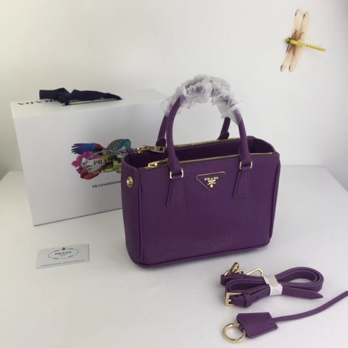 Prada Galleria petit sac en cuir Saffiano BN2316 violet