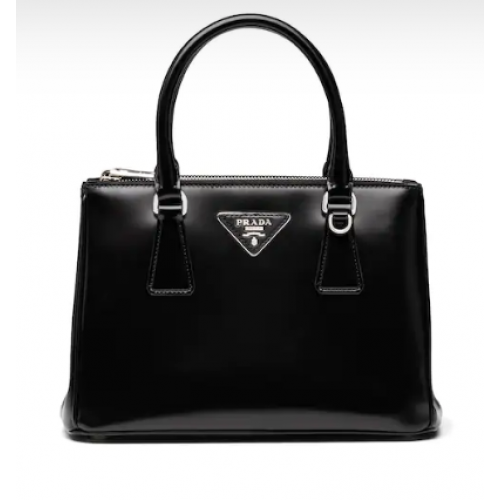Prada Galleria sac en cuir brossé 1BA896 noir