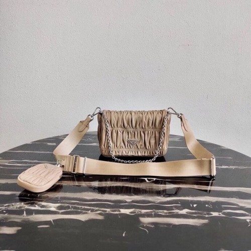 Prada Gaufre sac à bandoulière en cuir nappa 1BD289 Biscuits