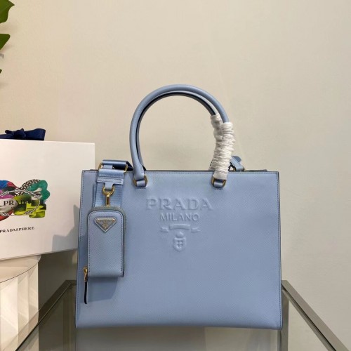 Prada sac Kristen Saffiano 1BD355 bleu ciel