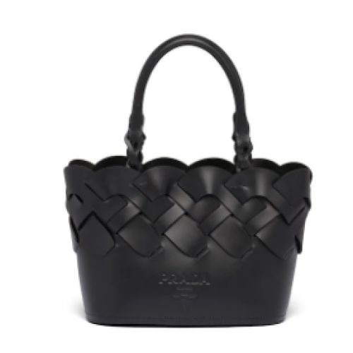 Prada Tress fourre-tout en cuir 1BG318 noir