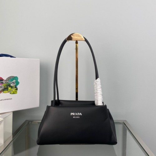 Prada Sac triangle en cuir 1BA368 noir