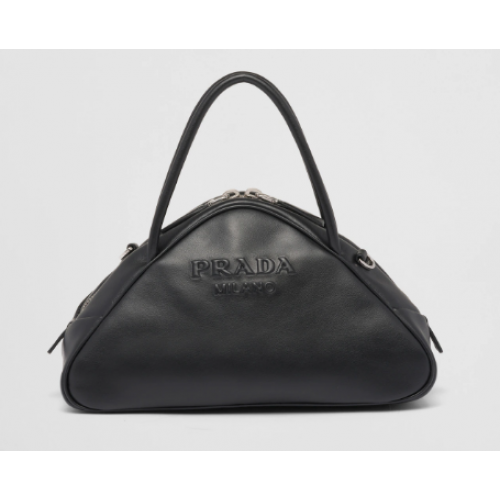 Prada Sac triangle en cuir 1BB082 noir