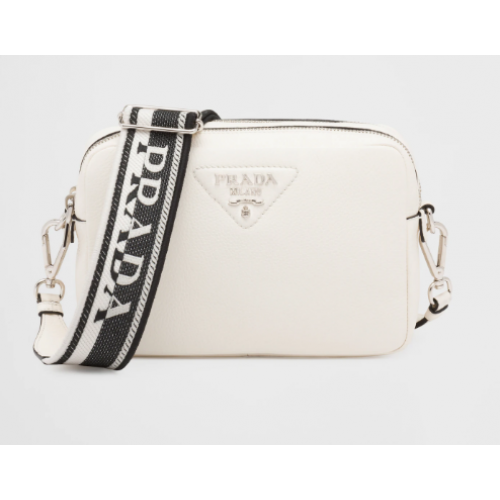 Prada Sac en cuir avec bandoulière 1BH082 blanc