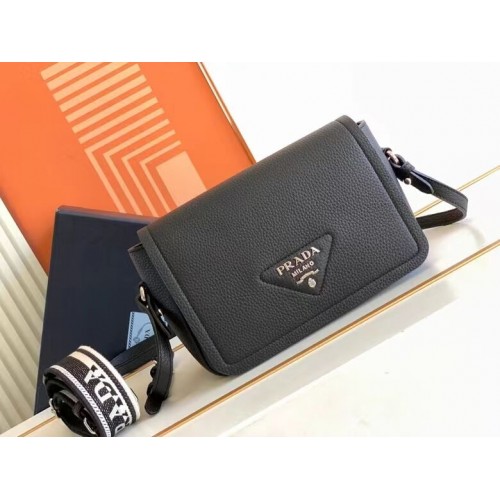Prada Sac en cuir avec bandoulière 1DB443 noir