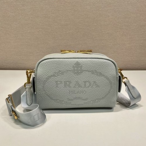 Prada Sac en cuir avec bandoulière 1DH781 bleu clair