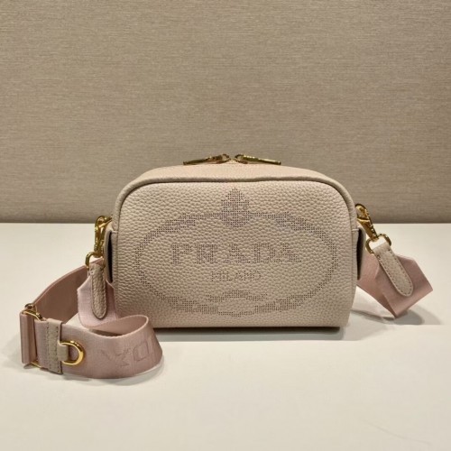 Prada Sac en cuir avec bandoulière 1DH781 rose clair