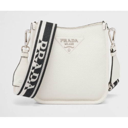 Prada Mini sac à bandoulière en cuir 1BH191 blanc