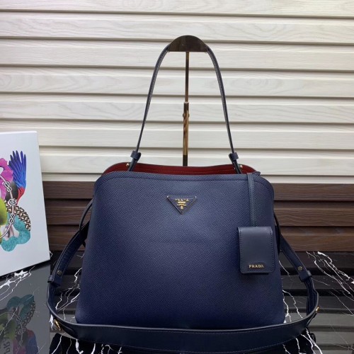 Sac à main Prada Matinée 1BA249 Bleu