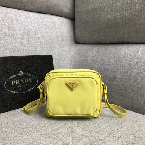 Prada Sac à bandoulière en nylon 82022 jaune
