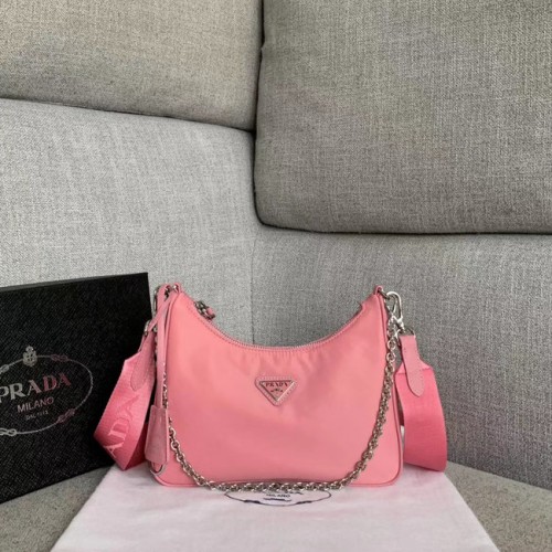 Prada Re-Edition 2005 sac à bandoulière en nylon 1BH204 rose