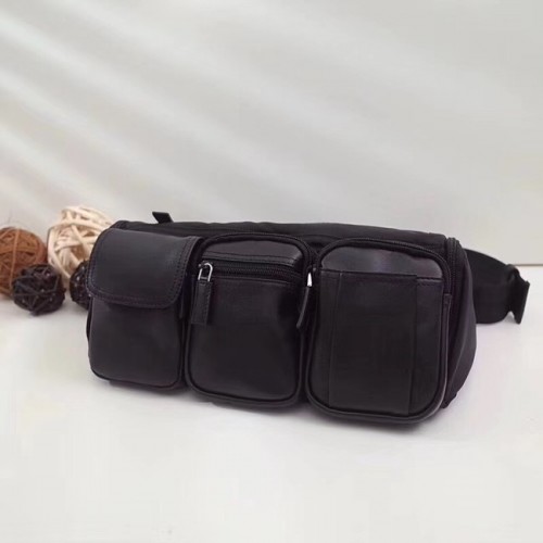 Prada Sac ceinture en nylon et cuir VA0258 noir