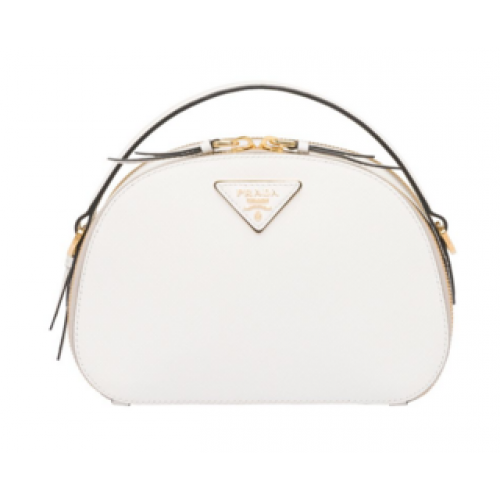 Prada Odette Saffiano sac en cuir 1BH123 blanc
