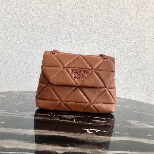 Petit sac à bandoulière Prada Spectrum 1BD233 Marron