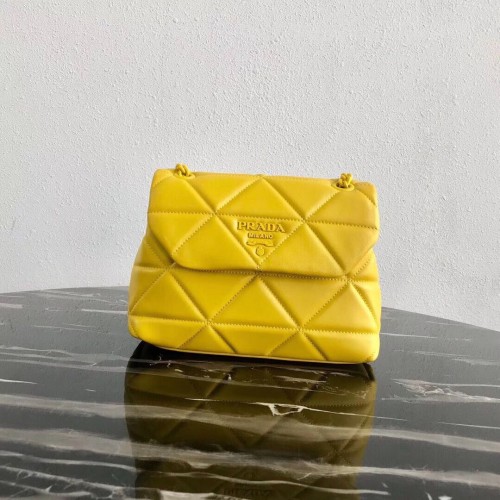 Petit sac à bandoulière Prada Spectrum 1BD233 Jaune