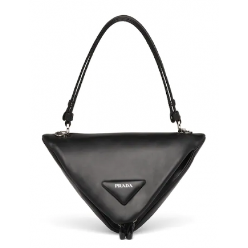 Prada Sac à main en cuir nappa rembourré 3BA315 noir