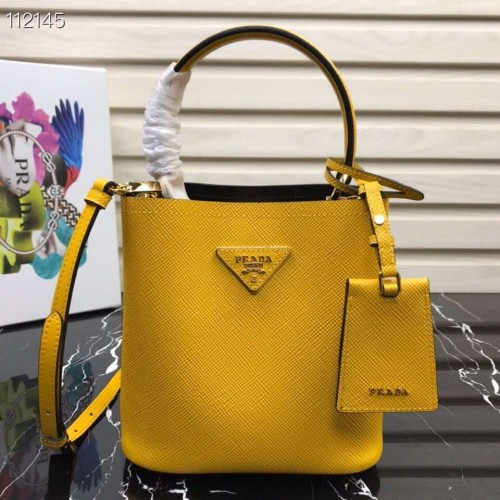 Prada Panier petit sac Saffiano Original 1BA217 Jaune