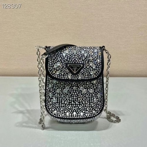 Prada Prada mini-sac en cristal 1BH185 noir