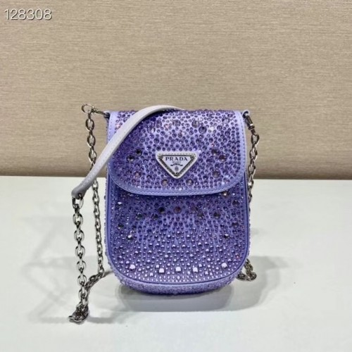 Prada Prada mini-sac en cristal 1BH185 violet