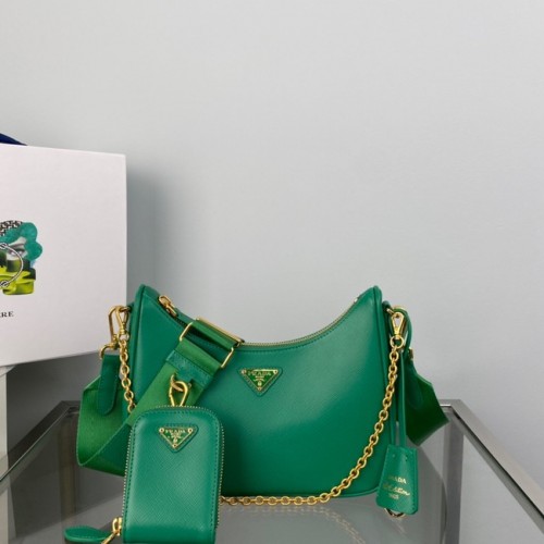 Prada Re-Edition 2005 sac à bandoulière Saffiano 1BH204 vert