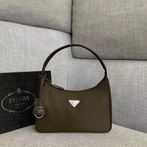 Prada Re-Edition sac fourre-tout en nylon 91204 Kaki