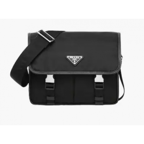 Prada Re-Nylon et sac à bandoulière en cuir Saffiano 2VD769 noir