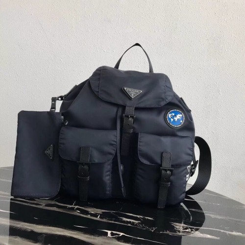 Sac à dos Prada Re-Nylon 1BZ811 noir&bleu