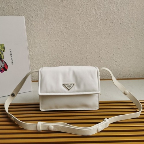 Bandoulière Prada Re-Nylon 1BD313 blanc